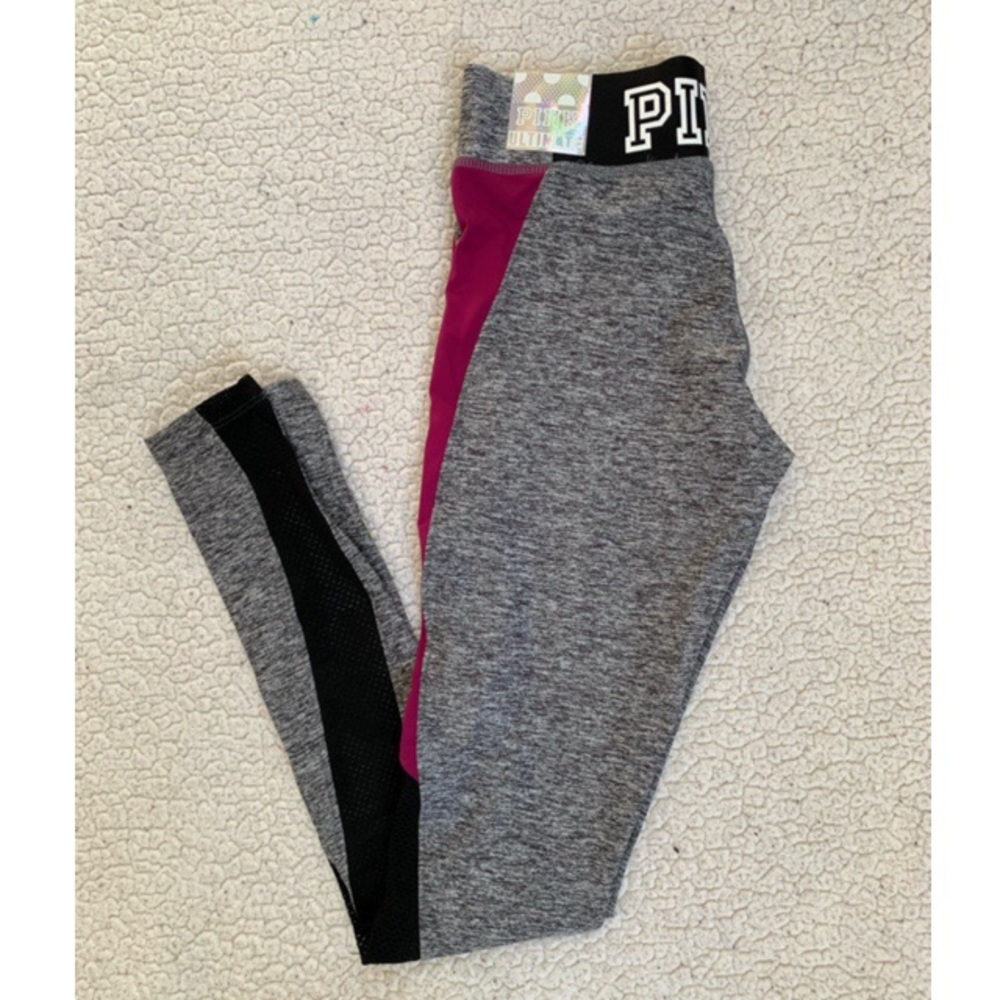 VS Purple and Mesh Grey Ultimate Leggings